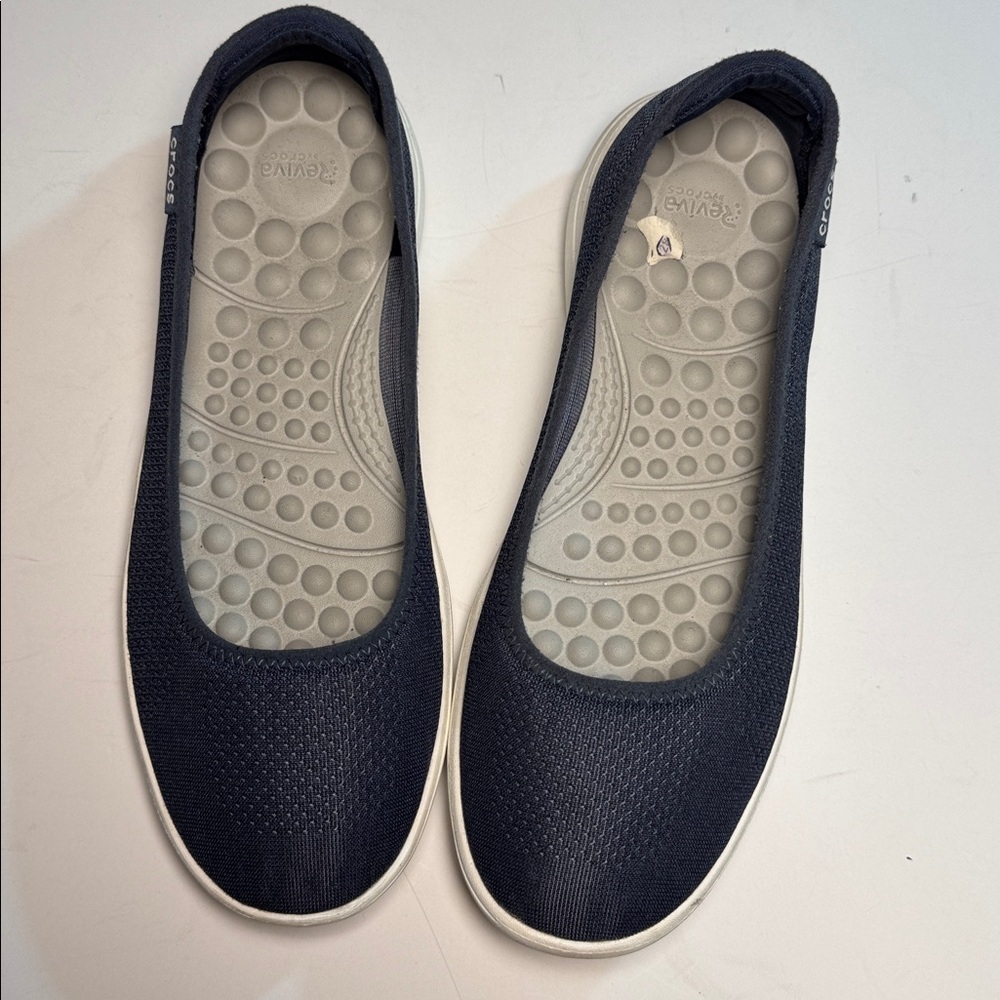 CROCS Dark Blue Slip-On Dress Shoes size 10 - Picture 2 of 5
